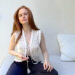Madelaine Petsch Instagram - Looks like olive learned how to untie my shirts. Outfit @majeparis