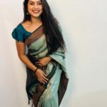 Madhumitha H Instagram - Elegance ✨ Saree- @rs_fashionss_ #traditional #saree #greensaree #loveforsaree #smilemore