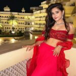 Madhurima Tuli Instagram – Laal Ishq.. ❤️💫

#red #indianwear #indian #labgarhpalace #beautiful