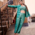 Madhurima Tuli Instagram - Hanging in there 🫶🏼💫 Wearing @janasyaclothing 📸 @mirajverma_photography HMU @celebsmakeupbysejal Managed by @fireflies_mediaworks #indianwear #indowestern #style #modern #love #light #peace