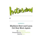 Madison Beer Instagram - i love to love to love to love u thank you @interviewmag for featuring me in this issue alongside one of my most significant idols and for giving us a platform to discuss all. 🤍 thank you lana @honeymoon for all that you are. words will never say enough Publication: @interviewmag   Editor-in-Chief, Mel Ottenberg, @melzy917  Editorial Director Richard Turley, @civilizationnyc  Entertainment Director, Lauren Tabach-Bank, @laurentabach  Editor at Large, Christopher Bollen, @christbollen  Managing Editor Alexandra Weiss @thealexandraweiss Executive Editor, Ben Barna, @benbarna Senior Editor, Taylore Scarabelli, @taylorescarabelli  Market Director, Lucy Gaston @_lucygaston  Photography Production, The Morrison Group @themorrisongroup Photography Editor, Raine Trainor @rainetrain   Madison Beer @Madisonbeer Interviewed by Lana del Rey @honeymoon   Photographed by Hedi Stanton @hedistanton Styled by Dara @dara._   Hair: Sonny Molina @sonnymolinahair Makeup: Frankie Boyd @frankieboyd Nails: Nori Yamanaka using Chanel @nailnori Photo Assistant: Brandon Abreu Styling Assistants: Fern Cerezo and Mia Fonte