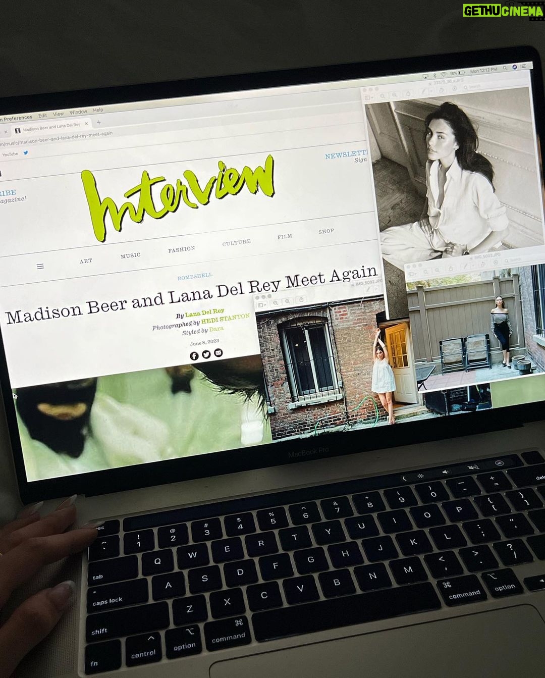 Madison Beer Instagram - i love to love to love to love u thank you @interviewmag for featuring me in this issue alongside one of my most significant idols and for giving us a platform to discuss all. 🤍 thank you lana @honeymoon for all that you are. words will never say enough Publication: @interviewmag Editor-in-Chief, Mel Ottenberg, @melzy917 Editorial Director Richard Turley, @civilizationnyc Entertainment Director, Lauren Tabach-Bank, @laurentabach Editor at Large, Christopher Bollen, @christbollen Managing Editor Alexandra Weiss @thealexandraweiss Executive Editor, Ben Barna, @benbarna Senior Editor, Taylore Scarabelli, @taylorescarabelli Market Director, Lucy Gaston @_lucygaston Photography Production, The Morrison Group @themorrisongroup Photography Editor, Raine Trainor @rainetrain Madison Beer @Madisonbeer Interviewed by Lana del Rey @honeymoon Photographed by Hedi Stanton @hedistanton Styled by Dara @dara._ Hair: Sonny Molina @sonnymolinahair Makeup: Frankie Boyd @frankieboyd Nails: Nori Yamanaka using Chanel @nailnori Photo Assistant: Brandon Abreu Styling Assistants: Fern Cerezo and Mia Fonte