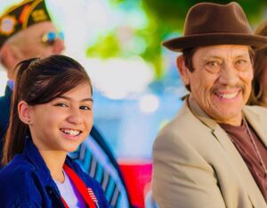 Madison Taylor Baez Instagram - My new fan and friend the Amazing actor Danny Trejo @officialdannytrejo . We appeared together as the celebrity guests at the Cinco Punto Veterans Day Event.
.
#dannytrejo #actor #actress #singer #singersongwriter #singers #youngselenanetflix #veteransday