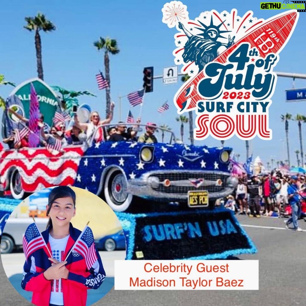 Madison Taylor Baez Instagram - Excited to announce I will be performing the National Anthem and ride in the Parade as a Celebrity Guest at the 119th Annual Huntington Beach CA 4th Of July Parade & Fireworks Event. 50,000 will be in attendance and it will be broadcast live on @abc7la at 10:00 am. #singer #singersongwriter #singers #actor #actress #abc7la
