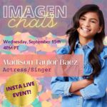 Madison Taylor Baez Instagram – @imagenfound This week on IMAGEN Chats we welcome actress and singer, Madison Taylor Baez, who is nominated for an Imagen Award for Best Young Actor – Television for the hit @netflix original, Selena: The Series. 🎤✨
Join us Wednesday, September 15th, @ 4PM PT on instagram live!
.
.
.
#SelenaTheSeries #MadisonTaylorBaez #LatinxTalent #LatinxCommunity #ImagenAwards #36ImagenAwards #ChildActor #BestYoungActor #IMAGENChats #ImagenFoundation #NonProfit #Love #Happy #Actor #Actress #InstagramLive #NetflixOriginal #youngselenanetflix #selenaquintanilla #actor #singer