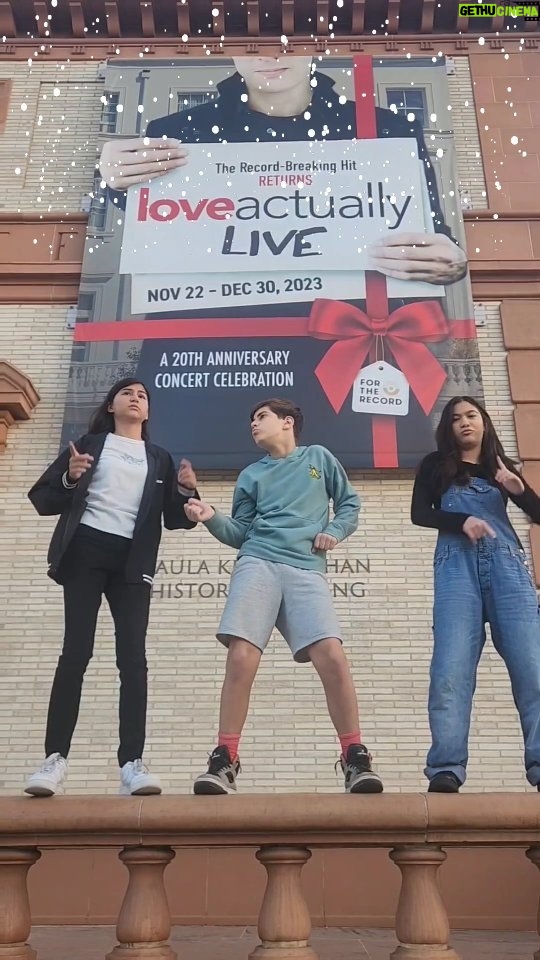 Madison Taylor Baez Instagram - All we want for Christmas is YOU to come to a show!! Preview performances: NOW through NOVEMBER 28th! Opening night: NOVEMBER 29th! We dare you to watch this show and not smile... 😏 #loveactuallylive #loveactually #thewallis #ftrlive #alliwantforchristmas #alkaio Wallis Annenberg Center for the Performing Arts