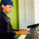 Madison Taylor Baez Instagram – I woke up one night and wrote this music down on paper went back to sleep and played it the next day. I constantly have Melody’s running in my head and write them on paper. The piano is where I feel so at peace. #musician #singersongwriters #singer #actor