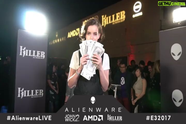Maemae Renfrow Instagram - #MakingItRain at the #alienware #e3 party! #JohnWick #Dell #AMD#alienwarelive #johnwick2 #killer