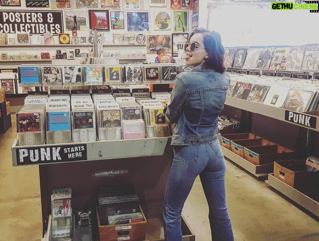 Maemae Renfrow Instagram - These are a few of my favorite things... #amoebamusic #punk #cds #music #denim #vintage Amoeba Hollywood