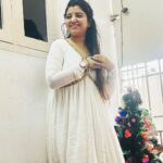 Mahalakshmi Shankar Instagram - Beautiful white georgette dress from @kannamma_clothing