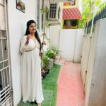 Mahalakshmi Shankar Instagram - Beautiful white georgette dress from @kannamma_clothing