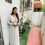 Mahalakshmi Shankar Instagram - Beautiful white georgette dress from @kannamma_clothing