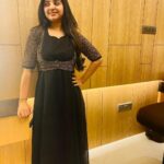 Mahalakshmi Shankar Instagram - Beautiful black soft georgette dress from @hamsini_boutique