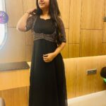 Mahalakshmi Shankar Instagram - Beautiful black soft georgette dress from @hamsini_boutique