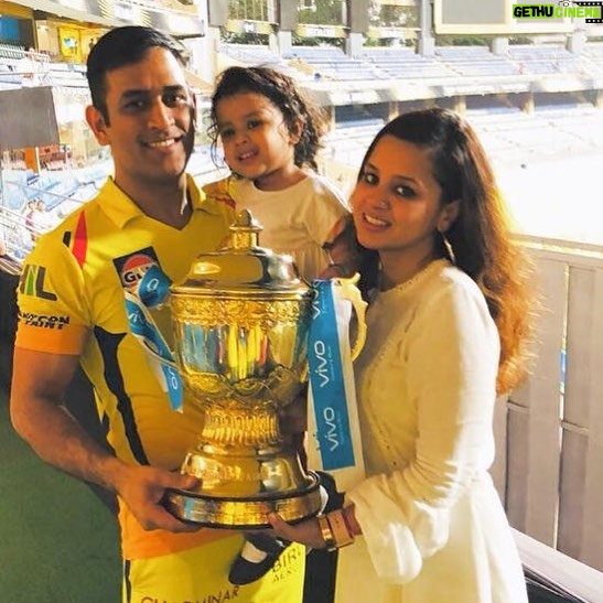 Mahendra Singh Dhoni Instagram - Thanks everyone for the support and Mumbai for turning yellow.Shane ‘shocking’ Watson played a shocking innings to get us through.end of a good season.Ziva doesn’t care about the trophy, wants to run on the lawn according to her wordings.