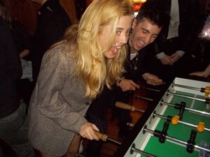 Mallory Bechtel Instagram - Turns out I’m really bad at foosball.