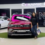 Mamitha Baiju Instagram - VW Taigun Detailed and Protected with @CERAMICPRO💯, work done for @mamitha_baiju 🤝 Kochi, India