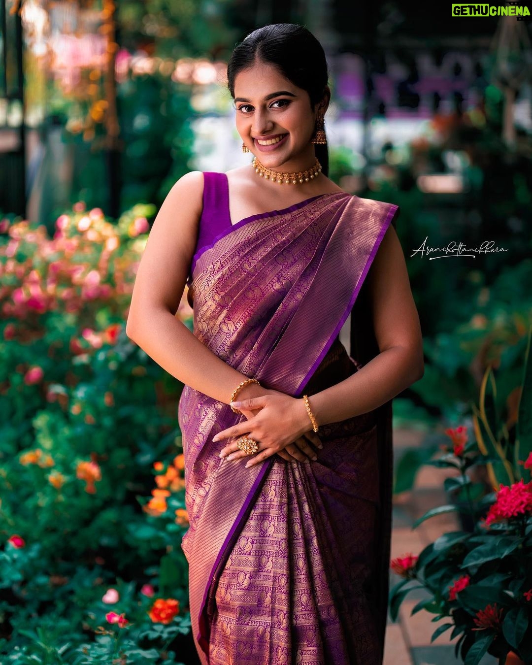 Maninath Chakravarthy Instagram - 🪻haze Pc: @arun_chottani MUA: @meeramax_makeupartist_ Outfit: @libaz_boutique6
