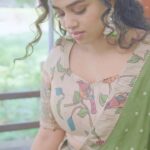 Manisha Eerabathini Instagram - 👗🍃🎶 Outfit: @fleecee_couture Designed by: @aishwaryaa_goud Earrings by @petalsbyswathi 🧡 Hyderabad