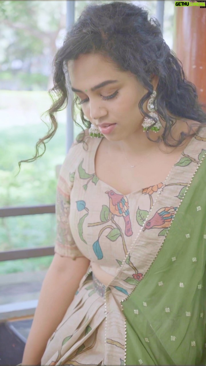 Manisha Eerabathini Instagram - 👗🍃🎶 Outfit: @fleecee_couture Designed by: @aishwaryaa_goud Earrings by @petalsbyswathi 🧡 Hyderabad