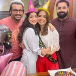 Mansha Pasha Instagram – It’s a silly one! 🎉 

To the friends who joined in on video call and those present 🥰

And much love to @bakemagarpyarse for the lovely cake and dessert ❤️