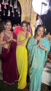 Mansi Srivastava Instagram - Apa fer milaangey 😇 Loads of blessings and love to the lovely couple 😇🧿❤️ @shrenuparikhofficial @akshaymhatre11 😍😍
