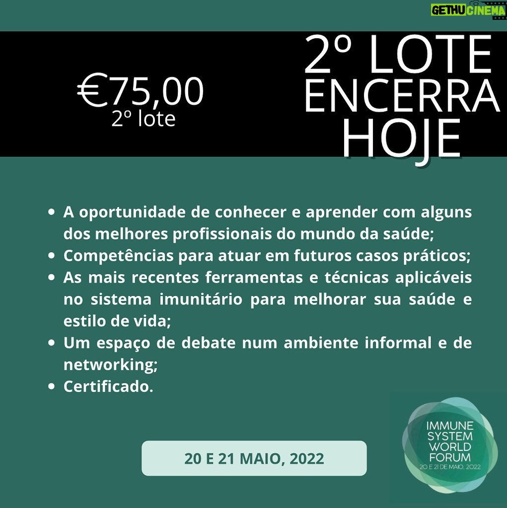 Manuel Pinto Coelho Instagram - O Fórum Mundial do Sistema Imunitário é ideal para: 👉Médicos e Profissionais de Saúde que já atuam no sistema imunitário dos seus pacientes e que pretendem melhorar a sua prática clínica e aplicar as mais recentes e inovadoras técnicas da Medicina; 👉Todos os pacientes que têm interesse na área e que pretendam aprender e adotar novos meios para aumentarem as suas imunidades e cuidarem da saúde da melhor forma possível; 👉Todos os que pretendam aprender com alguns dos melhores profissionais da área da Saúde a nível internacional; 👉Estudantes da área da saúde que pretendam aprender e participar neste Fórum e obter Certificado. CLIQUE NO LINK DA BIO E FAÇA A SUA INSCRIÇÃO COM O PREÇO ESPECIAL DE 2º LOTE! +info no site link da Bio Www.doutorpintocoelho.pt #forum #online #medicina #sistemaimunológico #immune #immunity #immunesystem #immune #immunesystembooster #immunesystemworldforum #medicinafuncional #medicina