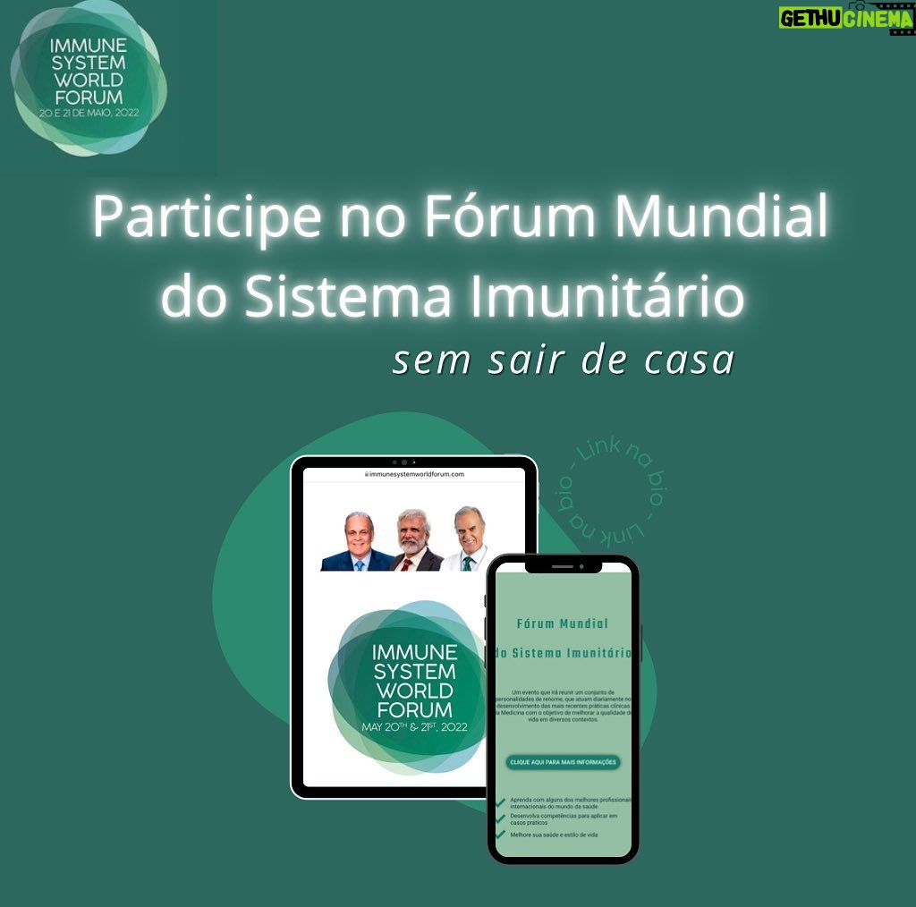 Manuel Pinto Coelho Instagram - Participe no Fórum Mundial do Sistema Imunitário sem sair de casa! Independentemente da sua experiência com o sistema imunitário, este Fórum Mundial do Sistema Imunitário irá permitir-lhe aprender e desenvolver competências facilmente aplicáveis na sua prática clínica e no seu dia-a-dia. Será um espaço com 22 oradores de renome com diferentes experiências e percursos profissionais, reunidos a debater um tema de elevada importância face ao contexto atual. O FÓRUM MUNDIAL DO SISTEMA IMUNITÁRIO será histórico e marcará um momento único na história dos Congressos! Garanta a sua vaga no link da bio. 👉 https://www.doutorpintocoelho.pt/forum-mundial-do-sistema-imunitario #healthy #immunity #immunityboost #immunesystem #immunsystem #immune #immunebooster #sistemaimunologico #sistemaimunitario #saude #medicina #inovação #aprendizagem #debate #online #forum #immunesystemworldforum @immunesystem_wf