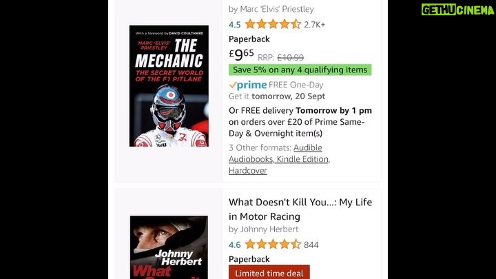 Marc Priestley Instagram - Whilst I'm busy writing book 2, look at that, the 1st one's now Amazon's No1 Bestseller in #F1! Thanls so much if you've bought a copy. ❤️
