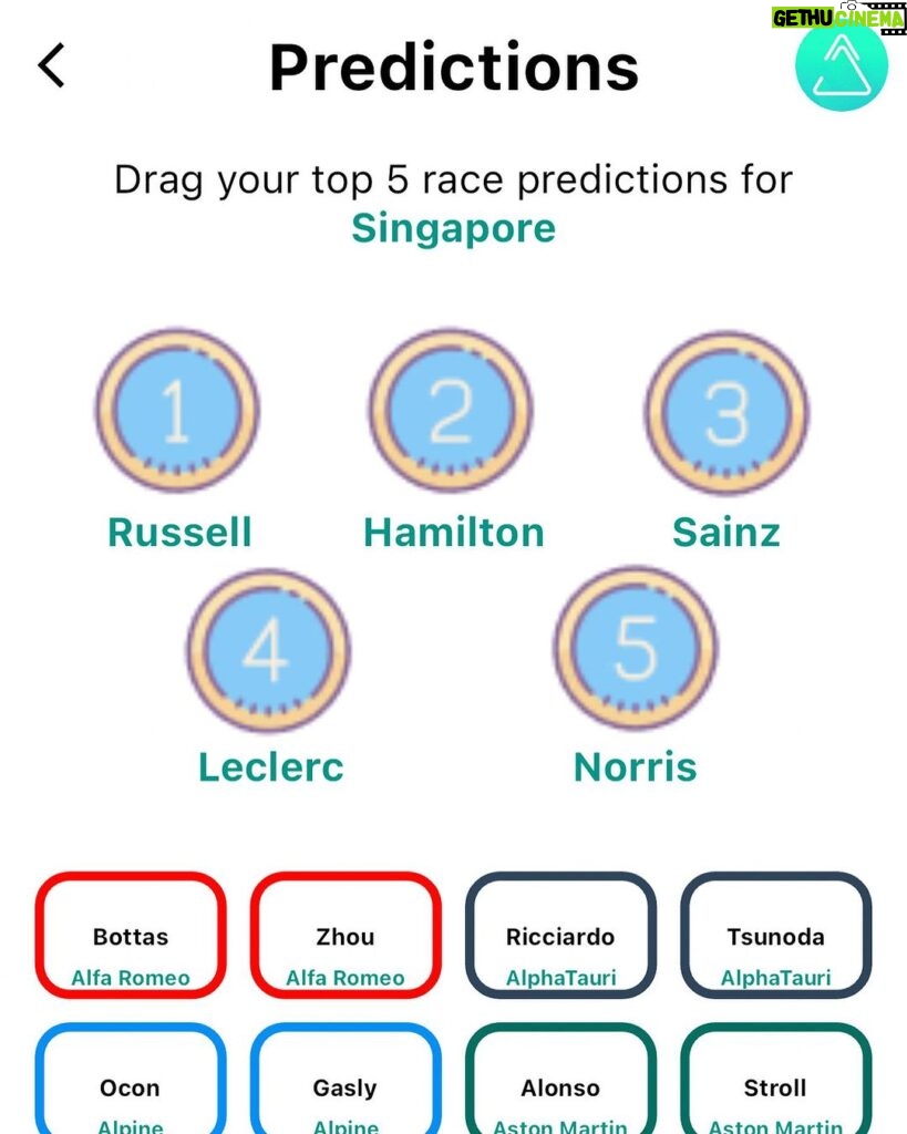 Marc Priestley Instagram - A bold move perhaps, but here’s what I’ve gone for today! Check my stories to download our F1 app. #SeedStreamApp #F1 #SingaporeGP #Predictions