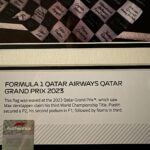 Marc Priestley Instagram - 100% one of the coolest gifts I’ve ever received! My name was on the 🏁 at the #QatarGP & now I have it! Thanks so much to @F1, @f1authentics & @thisismemento I’m sooo grateful! 🙏❤️ #F1