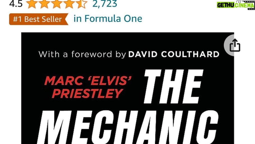 Marc Priestley Instagram - Whilst I'm busy writing book 2, look at that, the 1st one's now Amazon's No1 Bestseller in #F1! Thanls so much if you've bought a copy. ❤️