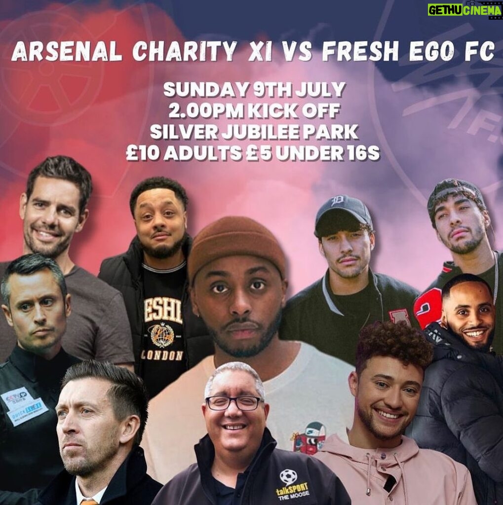 Marc Priestley Instagram - Never thought I’d play for Arsenal…but it happened yesterday! 😂Great to dust the boots off & be part of the charity game between @arsenal & @freshegofc @hendonfc ⚽️