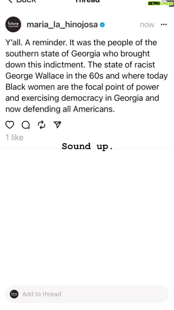 Maria Hinojosa Instagram - Georgia. Ok I stand corrected. Wallace was from Alabama. But the point still holds.