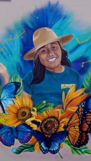 Maria Hinojosa Instagram - After the tragic Uvalde school shooting in 2022, @abel_ortiz_artist, an art professor at Southwest Texas Junior College had an idea to help his community. He joined forces with project manager Monica Maldonado of @m.a.s.cultura, who recruited 21 artists and volunteers from across the state to come together with the support of Dr. George Meza to use the power of art to heal. Maria Hinojosa interviewed Abel for the following documentary.