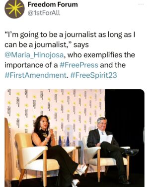 Maria Hinojosa Instagram - Truth! This happened yesterday in Washington and I’m truly so honored!! @1stforall