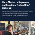 Maria Hinojosa Instagram - https://www.nbcnews.com/news/latino/maria-martin-dies-latino-usa-founder-latina-radio-pioneer-rcna127766 RIP MEM Gracias @suzgamboa 🙏🏽🙏🏽🙏🏽🙏🏽🙏🏽💔