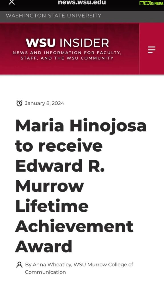Maria Hinojosa Instagram - Me and Edward R. Murrow. Who would’ve thought that this little Mexican, immigrant kid from the south side of Chicago would end up with her name next to his. My journalistic hero because he was a journalist of conscience. @murrowcollege HONORED!!!