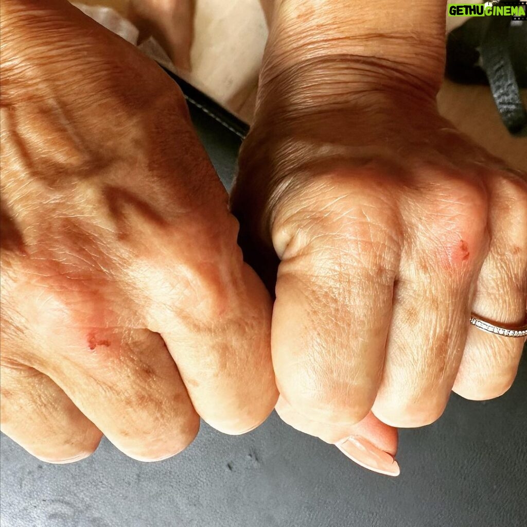 Maria Hinojosa Instagram - Ten rounds. Three minutes each round. This is what that looks like. Ouch! My trainer and longtime buddy who has seen me through multiple ups and downs, said “We need you strong for the fight.” So I’m fighting. #notevayas @the_harmony_of_movement 🥊🥊🥊🥊🥊🥊🥊🥊🥊🥊🥊