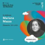Mariana Mazza Instagram – Ce dimanche. Entre 13 et 16.
Salon du livre. Je te dedicace mon livre pis celui des autres. Comme tu veux 🥷🏻 @quebecamerique