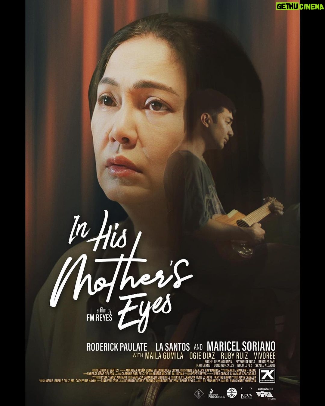 Maricel Soriano - 1.5K Likes - Narito na ang official poster ng In His Mother’s Eyes starring Roderick Paulate, LA Santos, and the Diamond Star, Ms. Maricel Soriano. Sa direksyon ni FM Reyes at hatid ng 7K Entertainment. #InHisMothersEyes
In His Mother’s Eyes, November 29, In Cinemas Nationwide!