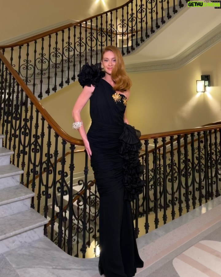 Marina Ruy Barbosa Instagram - a special night with this beautiful @maisonvalentino vintage dress + @lantiquairelamode 🖤