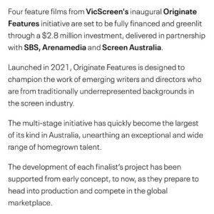 Markella Kavenagh Instagram - Thank you so much to @wearevicscreen @arenamedia_australia @sbs_australia and @screenaustralia for giving ‘Into the Blue’ (@intothebluefilm) the green light ! We are immensely grateful and cannot wait to bring the film to life — Katie (director/co-writer) & Markella (co-writer) x