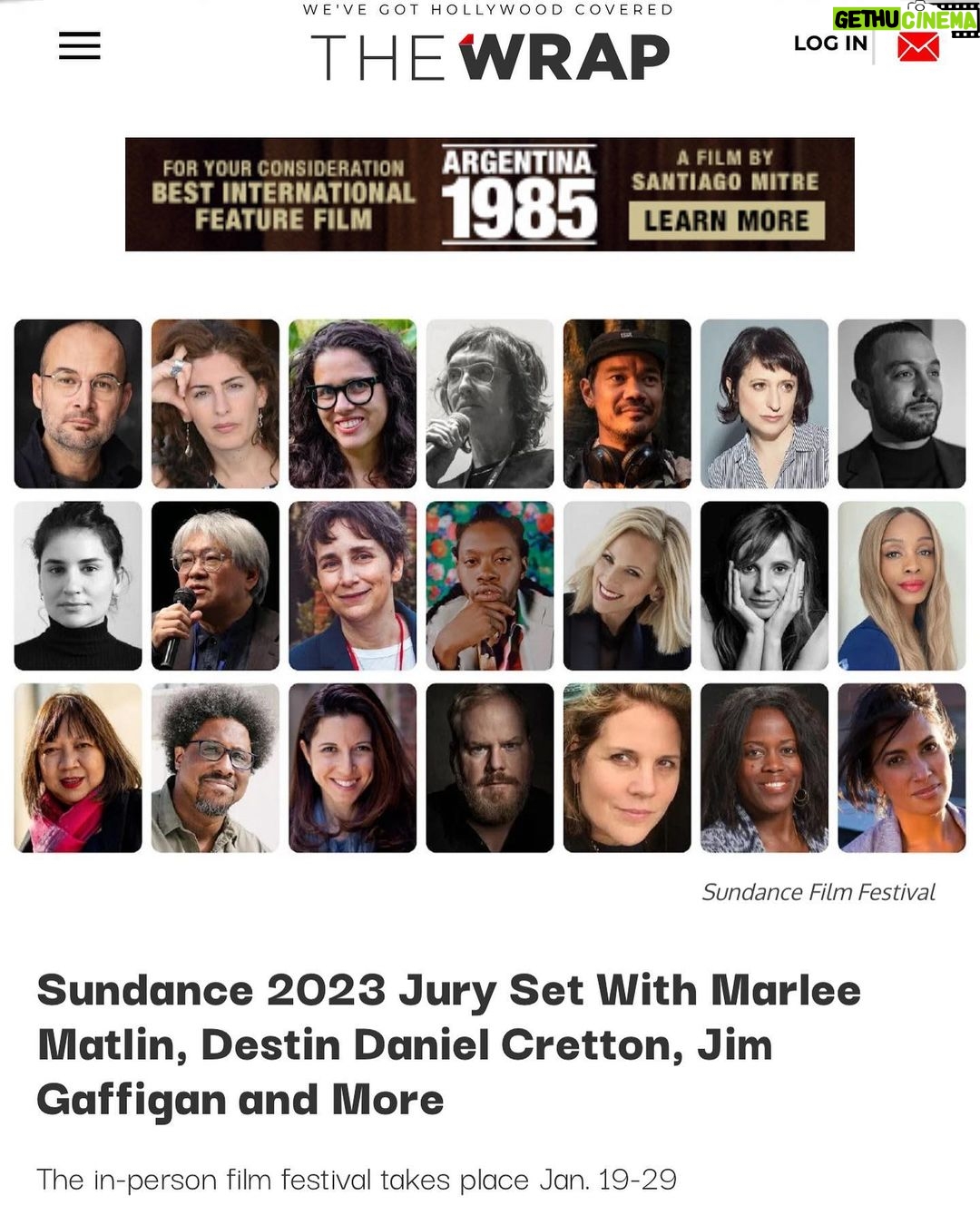 Marlee Matlin Instagram - Honored. And even better - all the films I’ll be screening, Sundance is providing open / closed captions.