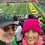 Marlee Matlin Instagram - What a FUN weekend with our daughter @isabelle.grandalski!!! Parent/Family weekend at @uoregon with the Ducks beating UCLA football! Met with old friends and made few new ones too. Did go to a Frat party! Whoa! And yes, we did Isabelle’s laundry at the COOLEST laundromat in Eugene! So proud of our baby girl. Truly! #ducks #andrewandhistshirtmademehappy #collegelife #kevin 💚💛💚💛💚