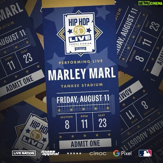Marley Marl Instagram - @yankees stadium here I come august 11th get your tickets line up crazy @hiphop50 #hiphop #50yearsofhiphop