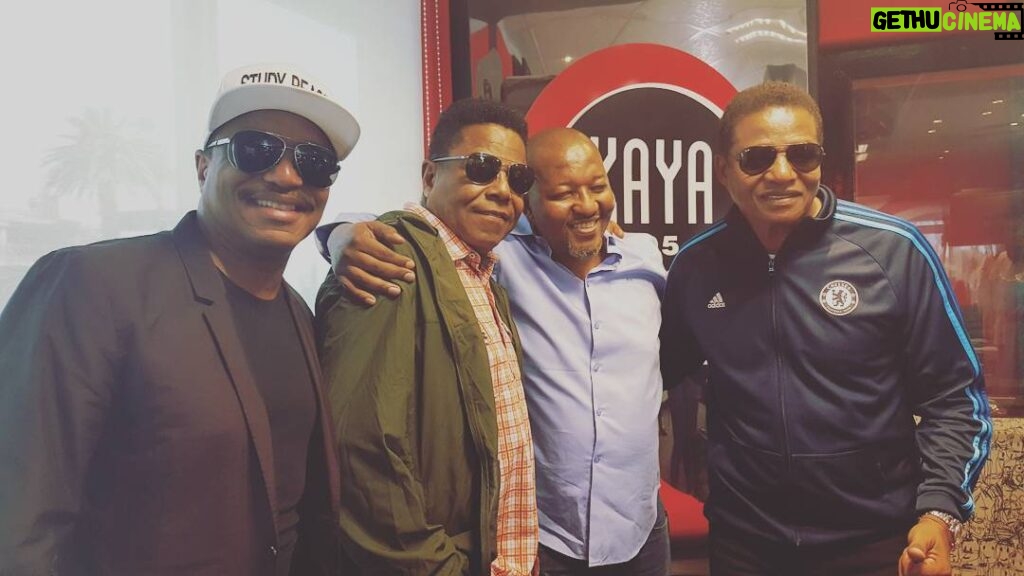 Marlon Jackson Instagram - My brothers and me, Tito' and Jackie at a radio station in South Africa. KAYA, is one of the several station we visit. We enjoyed being on air there. #studypeace marlonjackson