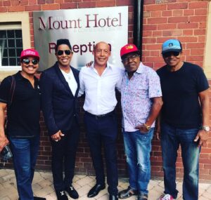 Marlon Jackson Instagram - The brothers and I with Roy Bernard, the investor in the youth center we visit in Wolverhampton England, in front of his hotel in Wolverhampton.
#studypeace marlon jackson #bekind carol jackson