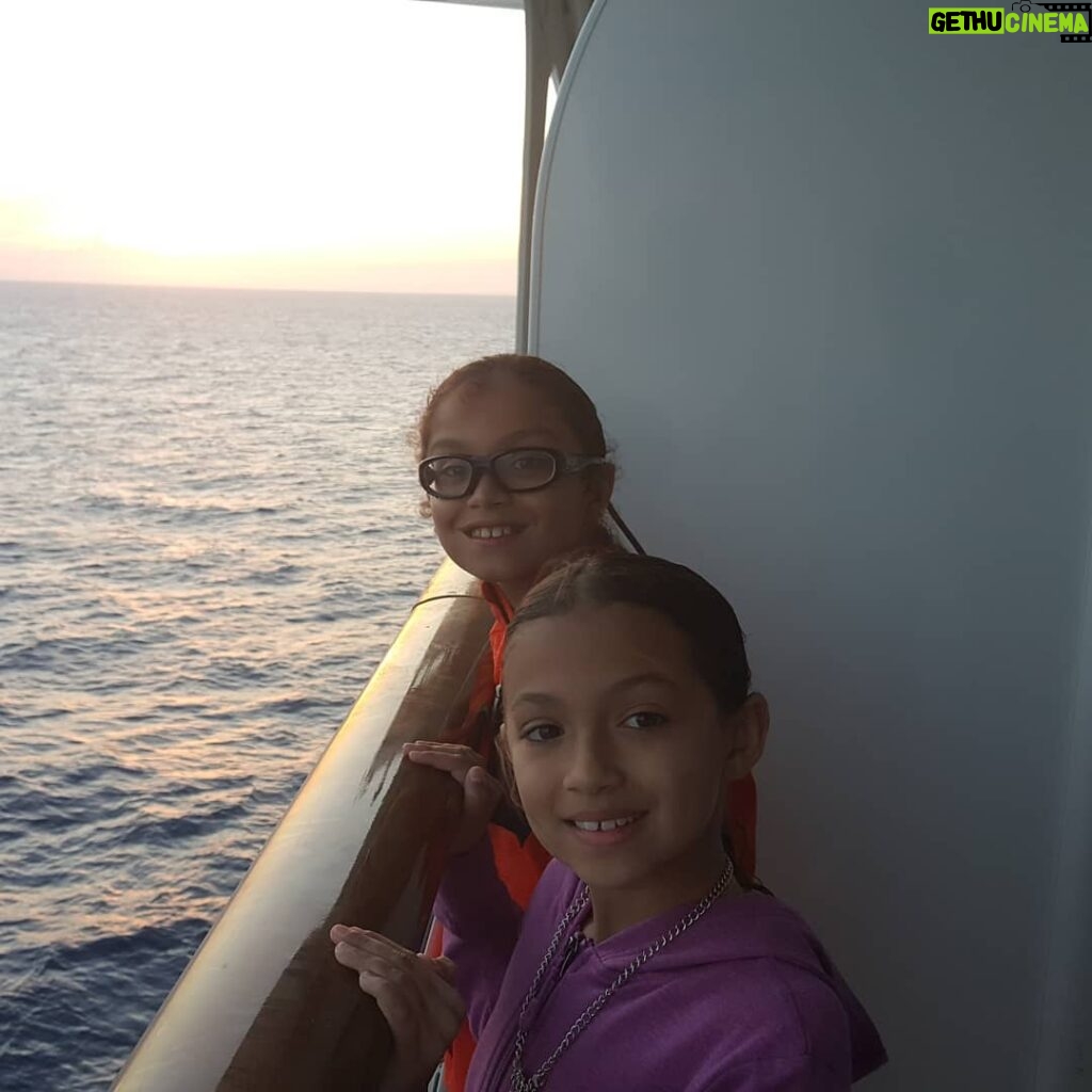 Marlon Jackson Instagram - The kids on the balcony of our Disney Cruise to the Bahamas for my Birthday. #studypeace marlon jackson #bekind carol jackson