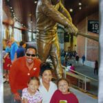 Marlon Jackson Instagram - Hanging out with the family at SunTrust Park behind us is the great Hank Aaron . #bekind caroljackson #studypeace marlon jackson